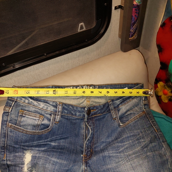 Machine Blue Distressed Skinny Jeans - Picture 2 of 3